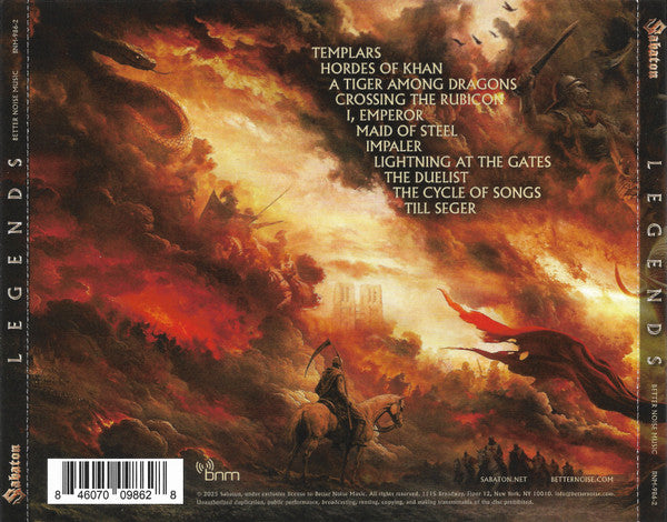 Sabaton : Legends (CD, Album)