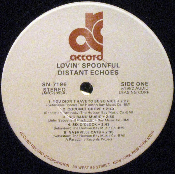 The Lovin' Spoonful : Distant Echoes (LP, Comp)