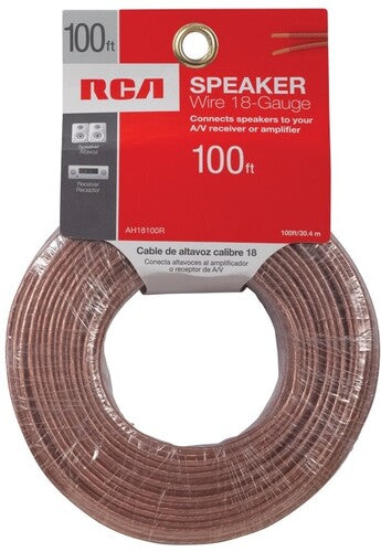 RCA AH18100R Speaker Wire 18 Gauge High Performance Wire 100 Foot