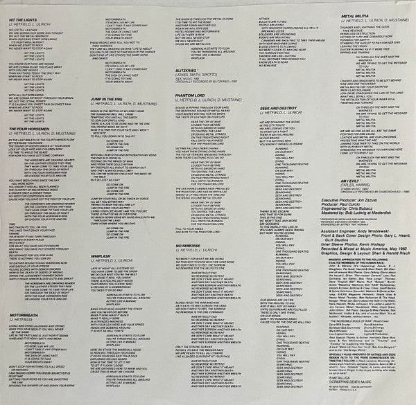 Metallica : Kill 'Em All (LP, Album, Club, RE)