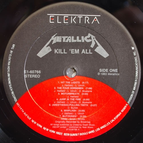 Metallica : Kill 'Em All (LP, Album, Club, RE)