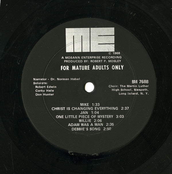 Norman Habel : For Mature Adults Only (LP, Album)