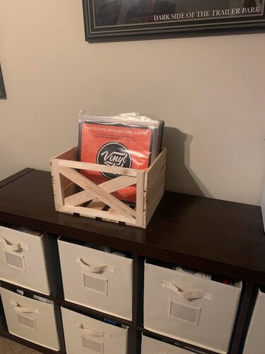 Vinyl Styl VS-RS-06l Express LP Crate 12 Inch LP Record Storage 40+ Capacity Wood