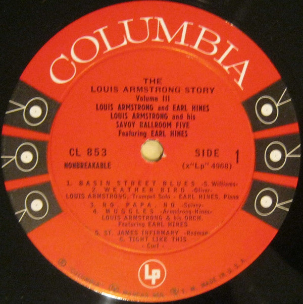 Louis Armstrong And Earl Hines : The Louis Armstrong Story (Vol. 3) (LP, Comp, Mono)