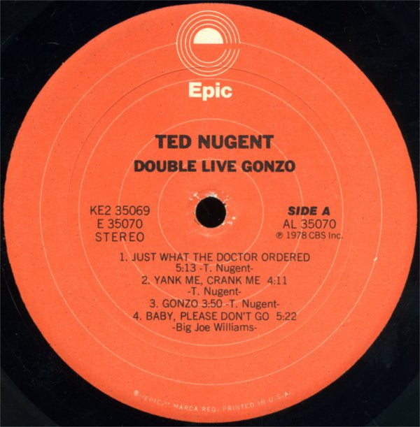 Ted Nugent : Double Live Gonzo! (2xLP, Album, Pit)