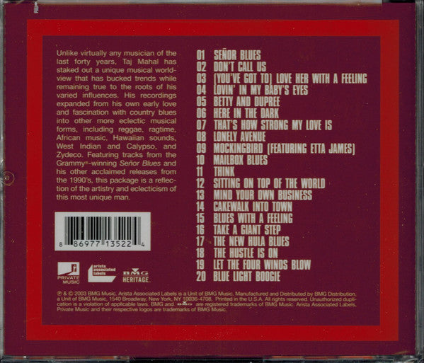 Taj Mahal : Blues With A Feeling The Very Best Of Taj Mahal (CD, Comp)