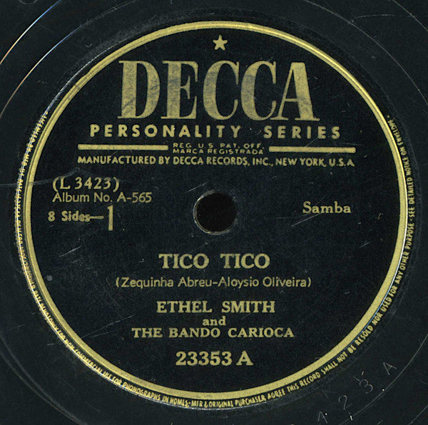 Ethel Smith And The Bando Carioca : Souvenir Album (4xShellac, 10", Album)