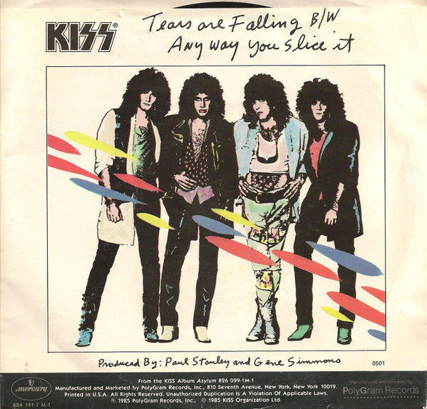 Kiss : Tears Are Falling (7", Single, Styrene, 72 )
