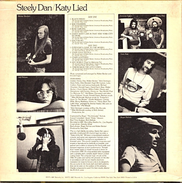 Steely Dan : Katy Lied (LP, Album, Pit)