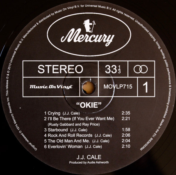 J.J. Cale : Okie (LP, Album, RE, 180)