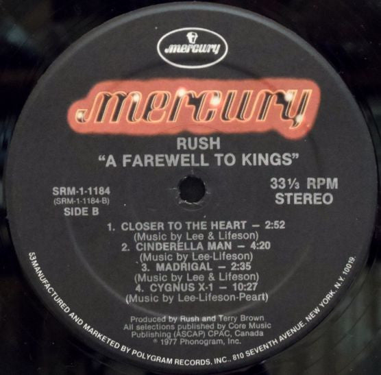 Rush : A Farewell To Kings (LP, Album, RE, Hau)