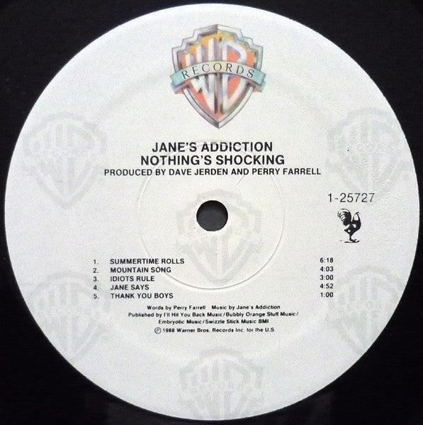 Jane's Addiction : Nothing's Shocking (LP, Album, SRC)