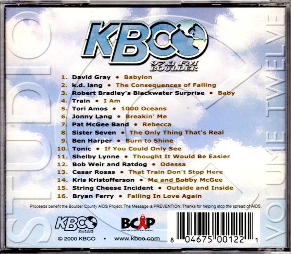 Various : KBCO Studio C Volume Twelve (CD, Album)