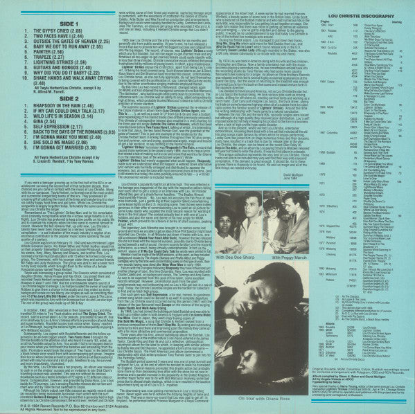 Lou Christie : Rhapsody In The Grooves: His Finest Recordings 1962-1969 Volume 1 (LP, Comp, Mono)