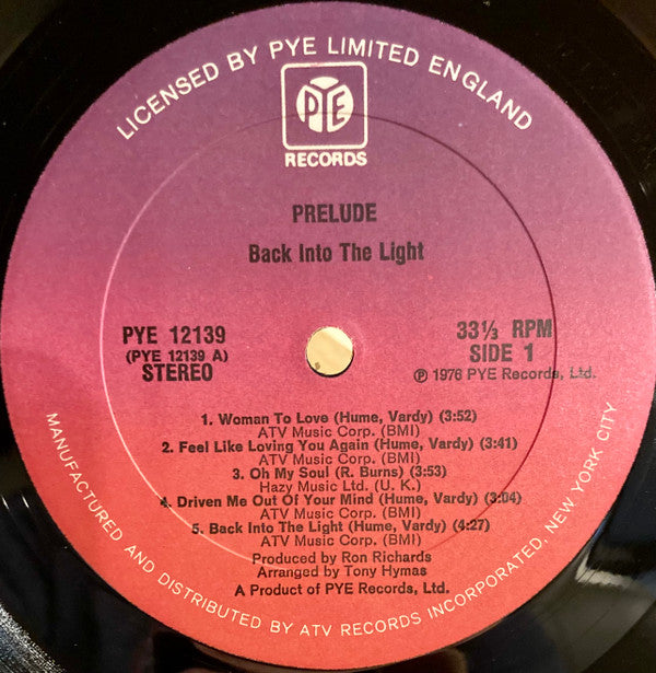 Prelude (3) : Back Into The Light (LP, Album)