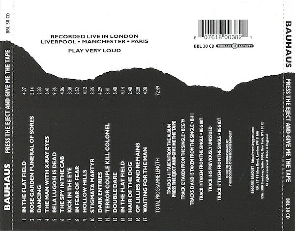 Bauhaus : Press The Eject And Give Me The Tape (CD, Album, RP)