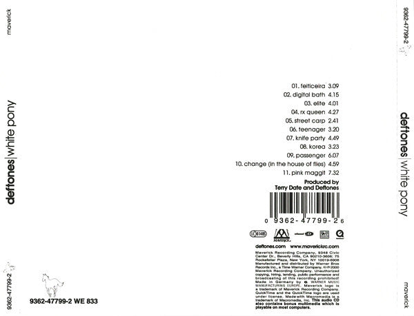 Deftones : White Pony (CD, Album, Enh, RP)