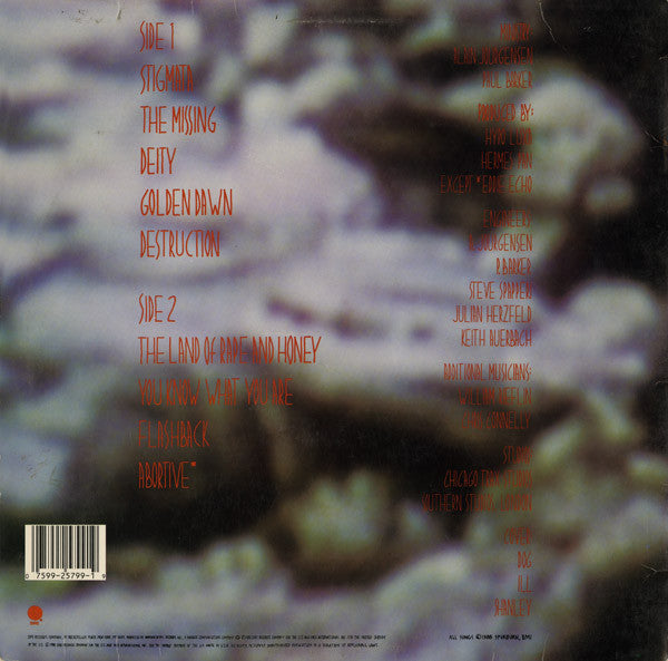 Ministry : The Land Of Rape And Honey (LP, Album)