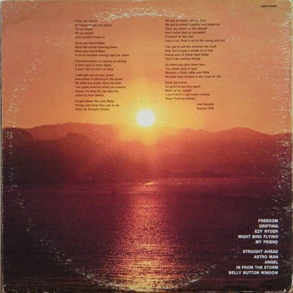 Jimi Hendrix : The Cry Of Love (LP, Album, Club, Cap)