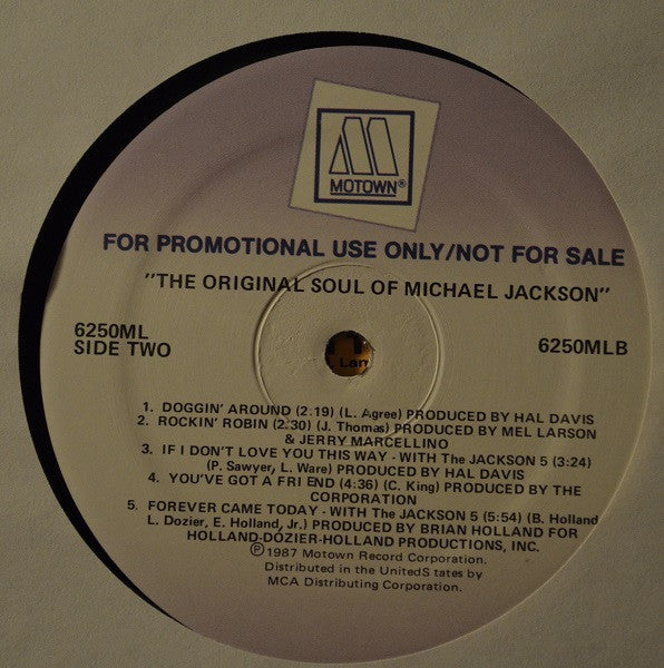 Michael Jackson : The Original Soul Of Michael Jackson (LP, Comp, Promo)