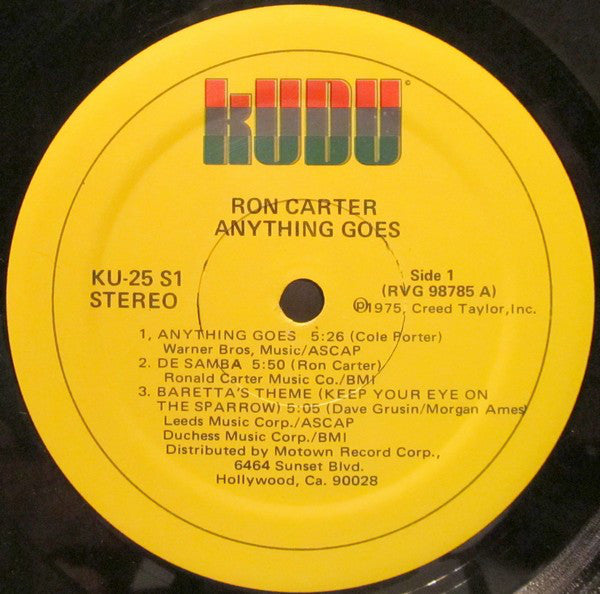 Ron Carter : Anything Goes (LP, Album, Mon)