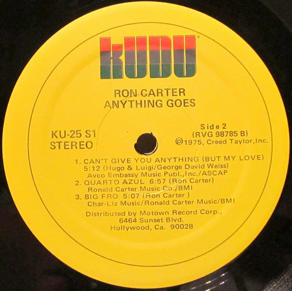 Ron Carter : Anything Goes (LP, Album, Mon)