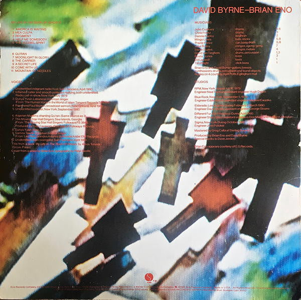 Brian Eno - David Byrne : My Life In The Bush Of Ghosts (LP, Album, Los)