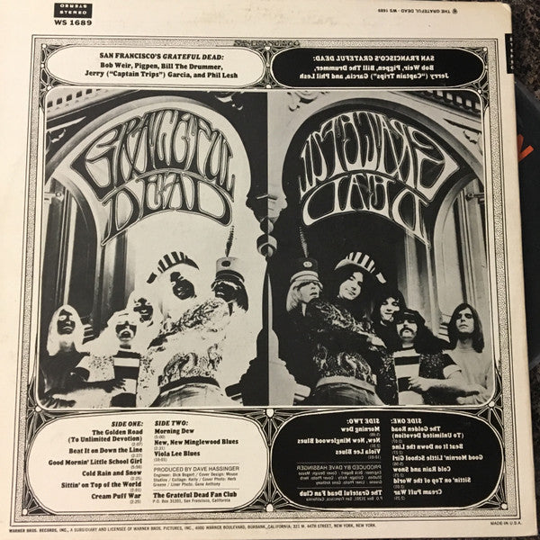 The Grateful Dead : The Grateful Dead (LP, Album, RE, Win)
