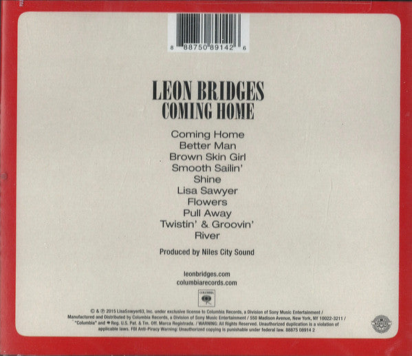 Leon Bridges : Coming Home (CD, Album)