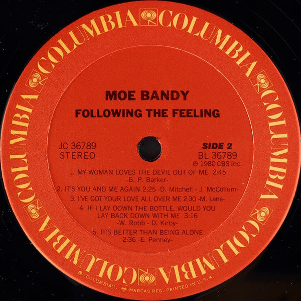 Moe Bandy : Following The Feeling (LP, Album, Ter)
