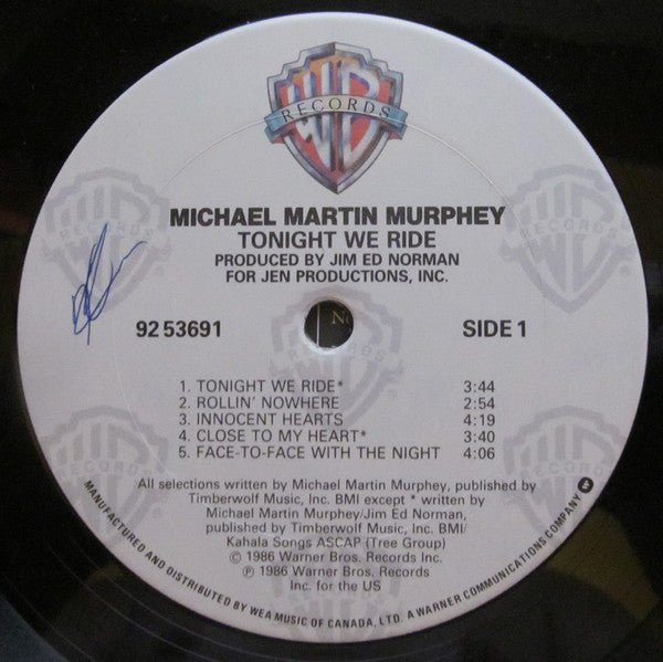 Michael Martin Murphey : Tonight We Ride (LP, Album)