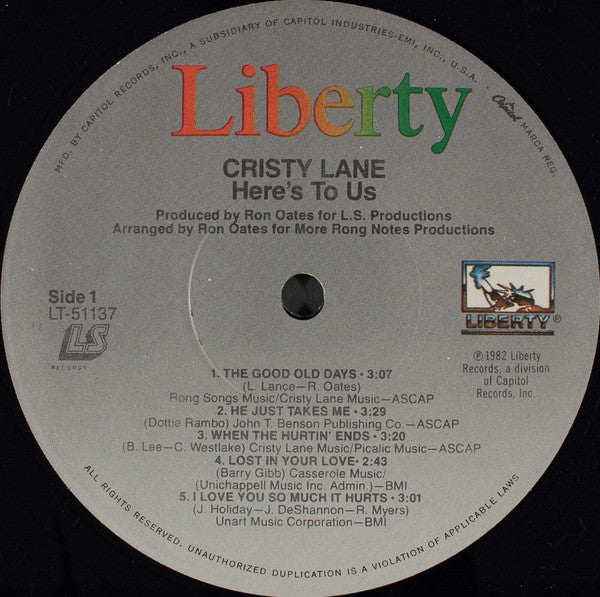 Cristy Lane : Here's To Us (LP, Album)