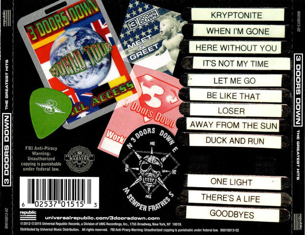 3 Doors Down : The Greatest Hits (CD, Comp, RE)