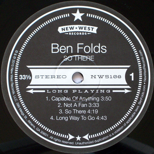 Ben Folds : So There (2xLP, Album, 180)