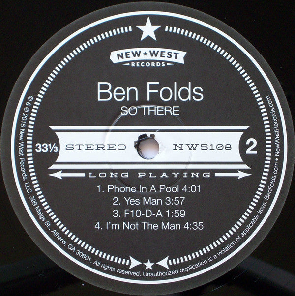 Ben Folds : So There (2xLP, Album, 180)