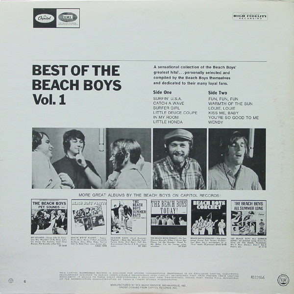 The Beach Boys : Best Of The Beach Boys - Vol. 1 (LP, Comp, Club, RE, Ind)