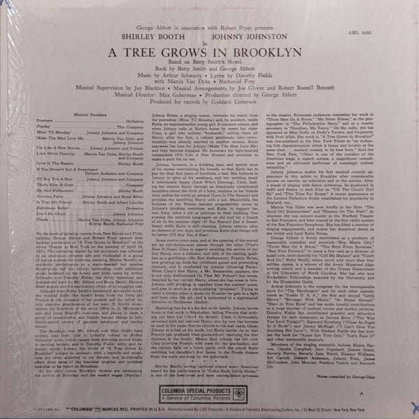Shirley Booth / Johnny Johnston* : A Tree Grows In Brooklyn (LP, Album, Mono, RE)