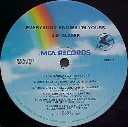 Jim Glaser : Everybody Knows I'm Yours (LP, Album)