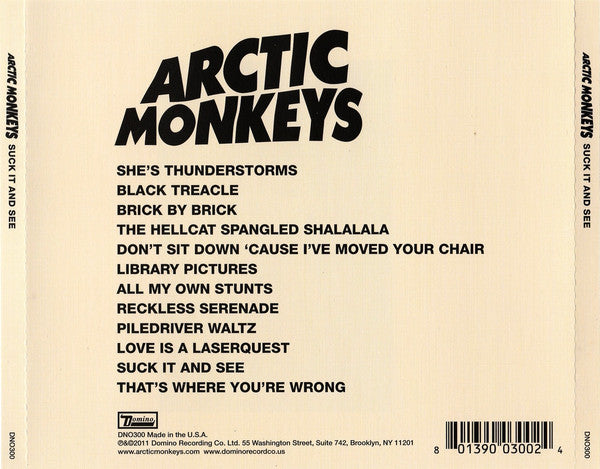 Arctic Monkeys : Suck It And See (CD, Album, RE)