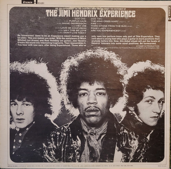 The Jimi Hendrix Experience : Are You Experienced? (LP, Album, RE)