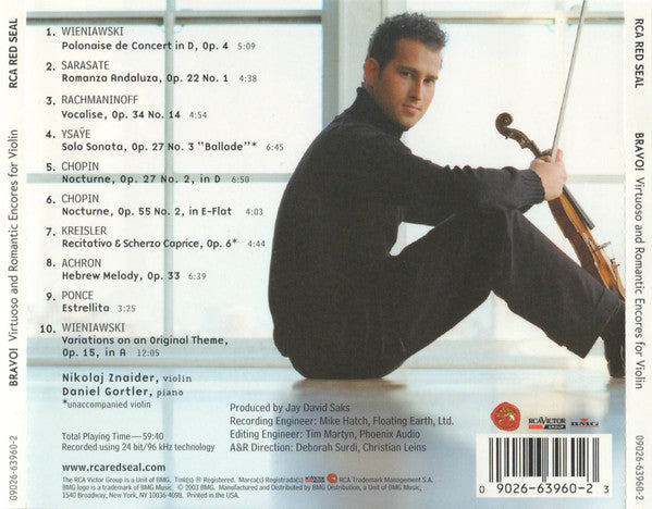 Nikolaj Znaider : Bravo! (Virtuoso And Romantic Encores For Violin) (CD)