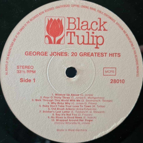 George Jones (2) : 20 Greatest Hits (LP, Comp)