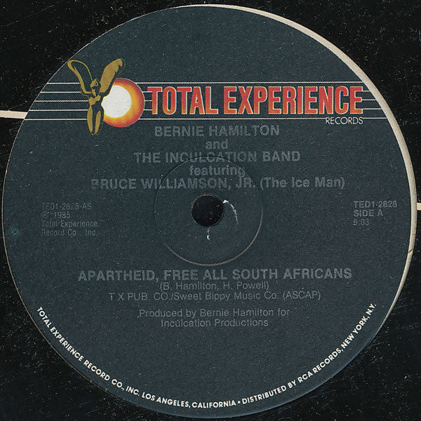 Bernie Hamilton & The Inculcation Band : Apartheid, Free All South Africans (12", Single)