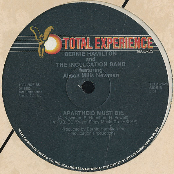 Bernie Hamilton & The Inculcation Band : Apartheid, Free All South Africans (12", Single)