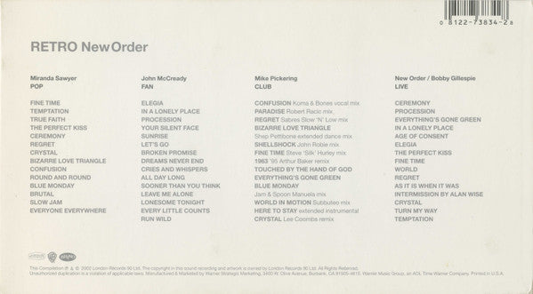 New Order : Retro (4xCD, Comp + Box)