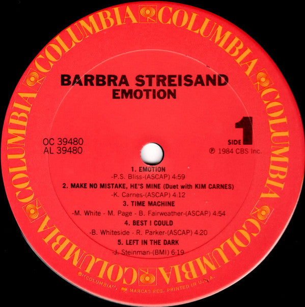Barbra Streisand : Emotion (LP, Album, Car)