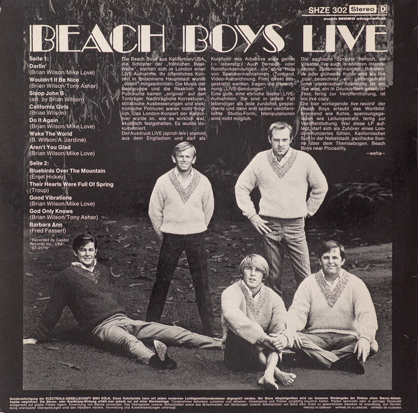 The Beach Boys : Live (LP, Album, RE)