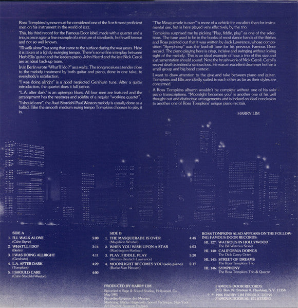 The Ross Tompkins Trio And Ross Thompkins Quartet : L.A. After Dark (LP, Album)