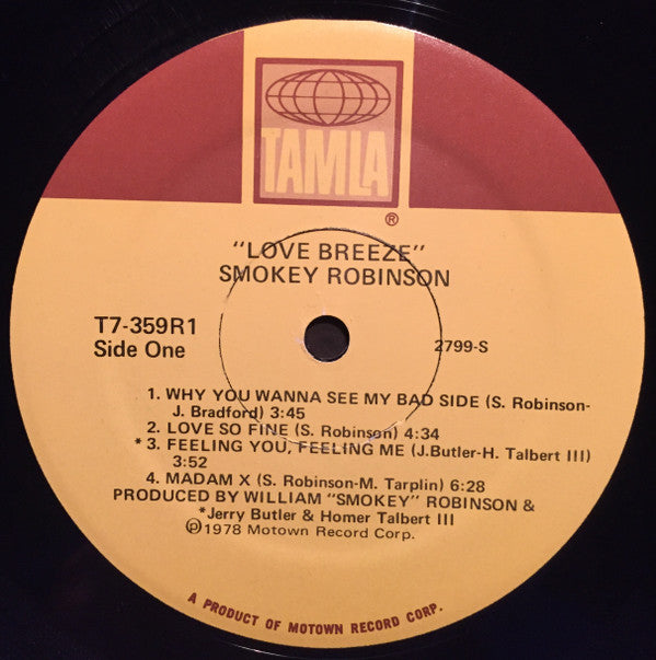 Smokey Robinson : Love Breeze (LP, Album)