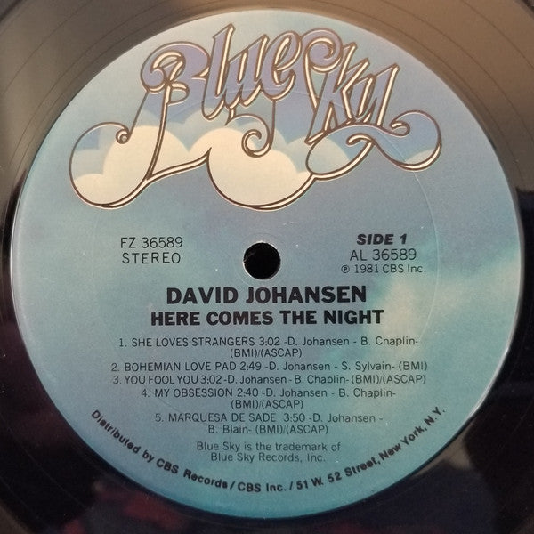 David Johansen : Here Comes The Night (LP, Album)